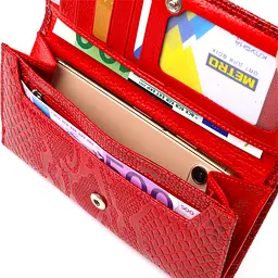 Жіночий шкіряний гаманець Canpellini 10х19х1,5 см acs0025572 - мініатюра 5