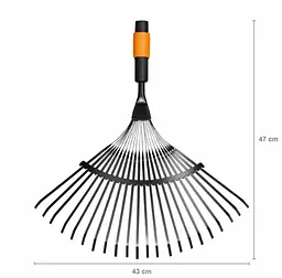 Граблі для прибирання листя 22 зубців Fiskars QuikFit 135201 (1000644) (насадка) - мініатюра 2