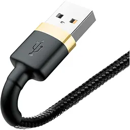 Кабель Baseus Cafule USB-A to Lightning 3m Gold/Black (CALKLF-RV1) [169660] - мініатюра 7