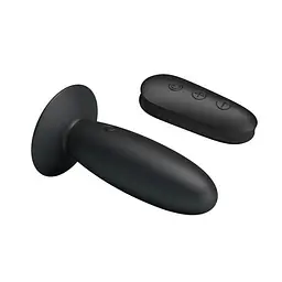 Вибрирующая анальная пробка Mr.Play Remote Control черная - мініатюра 3