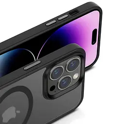 Чохол Ummi Colorful with MagSafe для Apple iPhone 13 Pro Max (6.7) Чорний / Black - мініатюра 3