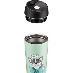 Термокухоль Ardesto Coffee time Frenchie, нержавіюча сталь, зелений, 450 мл (AR2645DG) - мініатюра 3