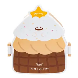 Ланч-бокс дитячий зі столовими приборами Cake 20*18*8 см, шоколад TS Kitchen HP12271BR - мініатюра 9