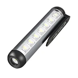 Ручний акумуляторний ліхтар з боковою LED панеллю та магнітом 4 режими свічення UKC ZJ-1159 сріблястий