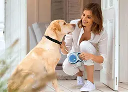 Повідець-рулетка Flexi New Comfort S для собак дрібних порід трос 5 м до 12 кг синій - мініатюра 2