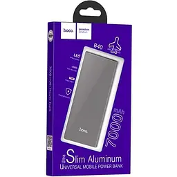 Додаткова батарея Hoco B40 (7000mAh) Metal Grey - мініатюра 2