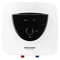 Водонагрівач Kroner Small K10SA1.5 1500 Вт, мокрий ТЕН, 10 л, квадратний, вертикальний, над мийкою, білий (CV034583)
