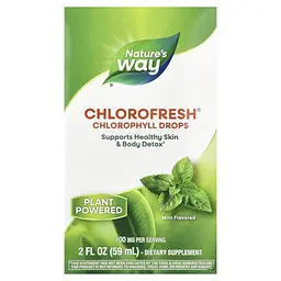 Хлорофіл Chlorofresh Chlorophyll Drops Mint 59 мл Nature's Way vit0004781
