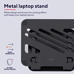 Trust Підставка для ноутбука Trust Zeff Metal, до 16", сірий - мініатюра 4
