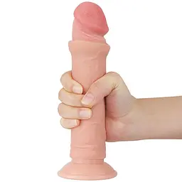 Фалоімітатор 8 Sliding Skin Dual Layer Dong LOVETOYS 66-LV317206 102666 - мініатюра 5