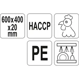 Дошка для нарізання Yato 600x400x20 мм (YG-02182) - мініатюра 3