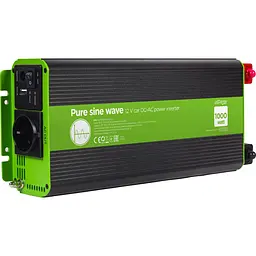 Інвертор EnerGenie 12V/230V 1000W (2000W peak power) чиста синусоїда (EG-PWC-PS1000-01 1000 Вт (EG-PWC-PS1000-01)