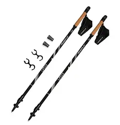 Палиці для скандинавської ходьби PowerPlay 9104 Lykke Black/White 80-135 см (пара) (PP_9104_LYKKE_Bl/White)