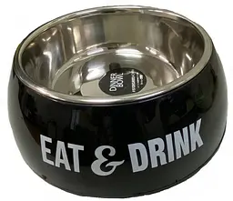 Миска для котів і собак Hungry, 750 мл, чорна
