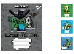 
Зошити учнівські 12 аркушів лінія. YES Minecraft, 25 шт. в упаковці 766205