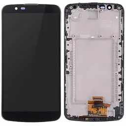 Дисплей LG K410TV K10 TV /K430TV чорний, з мікросхемою, PRC, з рамкою