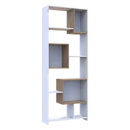 Етажерка висока Doros B1S Білий/Дуб евок 81х30х210 (41516039) - мініатюра 3
