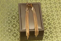 Сережки Xuping Jewelry підвіски позначки 9 см золотисті