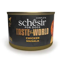 Вологий корм Schesir Taste the World Chicken Masala Шезір масала з куркою консерви в бульйоні для собак 150 г (122544)