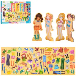Дерев'яна гра Tree Toys Гардероб магнітний MD 1076 - мініатюра 2