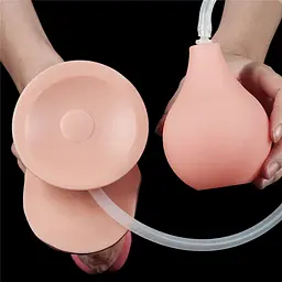Великий фалоімітатор LoveToy Squirt Extreme що кінчає 25.4 см тілесний - мініатюра 10