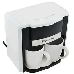 Кофеварка Domotec MS-0705 капельная 500 Вт 2 чашки белая