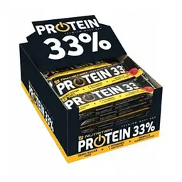 Протеїнові батончики Protein 33% Bar — 25 × 50 г Vanilla-Rapsberry