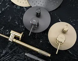 Душова система прихованого монтажу Rea Lungo Grip + BOX brushed gold REA-P8950 - мініатюра 7