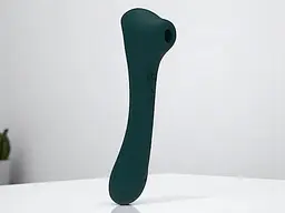 Вібратор та вакуумний кліторальний стимулятор 2-в-1 Alive Quiver Teal — максимальний комфорт та задоволення