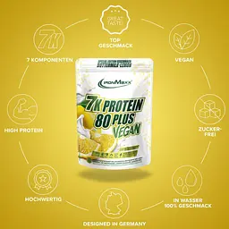 Протеїн IronMaxx Vegan Protein 7k - 80 Plus Пахта-Лимон 500 г - мініатюра 3