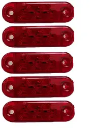 Габарит LED прямокутний 65х20 мм / 12/24V / 3 діоди / Червоний 1 шт. (MR 52)