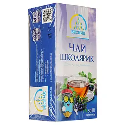 Чай трав'яний Бескид Школярик з чорницею і мелісою 30 г (30 шт. х 1 г) - мініатюра 2