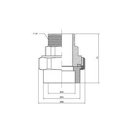 Згін "Американка" PPR Thermo Alliance 40х1" 1/4 ЗР DSI204 - мініатюра 1