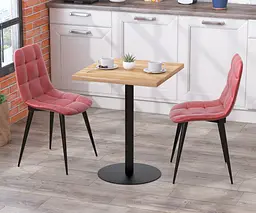 Обідній стіл квадратний BS-450 60×60 см Loft Design (Дуб Крафт золотий)