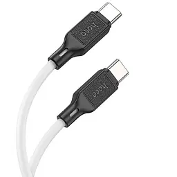 Дата кабель Hoco X90 Cool silicone Type-C to Type-C 60W (1m) White - мініатюра 2