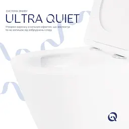 Унітаз підвісний Qtap Swan Ultra Quiet White, з сидінням Slim Duroplast/ Soft-close/ Quick Release QT16335180W - мініатюра 4