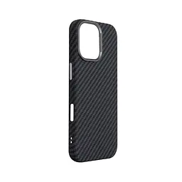 Карбоновый чехол для Apple iPhone 17, LikeCarbon2 MagCase, черный, тонкий защитный чехол-панель из поликарбоната с магнитами N52, MagSafe, противоударный, совместим с беспроводной зарядкой, приподнятые края для защиты камеры, ArmorStandart (ARM86257) - мініатюра 3