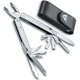 Мультитул Victorinox Swisstool 115мм,28функ+чорн.шкір.чохол - мініатюра 2