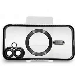 Чохол-накладка BeCover TPU Chrome Case (MagSafe) для Apple iPhone 16 Black (712070) - мініатюра 3