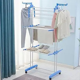 Сушарка для речей Складна сушарка для білизни Garment Rack With Wheels - мініатюра 3