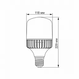 LED лампа VIDEX A118 50W E40 5000K - мініатюра 3