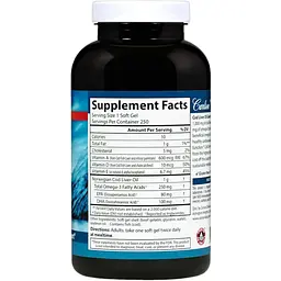 Жир із печінки норвезької тріски Carlson Cod Liver Oil 1000 мг 250 гелевих капсул - мініатюра 2