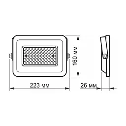 Прожектор Videx LED 50W 5000K 220V (VL-F2e-505W) - мініатюра 4