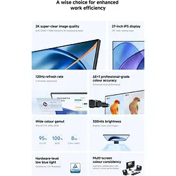 Монітор 27" Xiaomi A27Qi (2026) (1185163) 2560x1440 (QHD, 2K) IPS 120 Hz - мініатюра 6