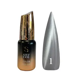 Гель-лак для нігтів Steffani Cat Eye MYSTIC, 9 мл , 01 Сріблястий