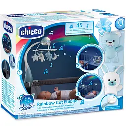 Мобіль-проектор на ліжечко Chicco Веселка 3в1, блакитний, 59х44х28 см (11041.20) - мініатюра 2