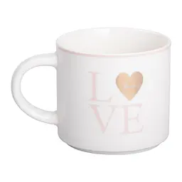 Чашка порцелянова Love 350 мл, білий Liling Rongxiang Ceramic RX-N240126WL - мініатюра 6