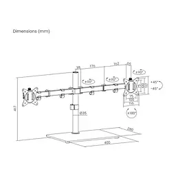 Кронштейн Gembird MS-D2ST-01 - мініатюра 3