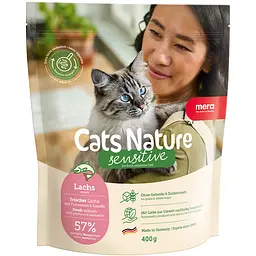 Сухий корм Mera Cats Nature Sensitive Salmon (Lachs) з лососем для котів із чутливим травленням 400 г