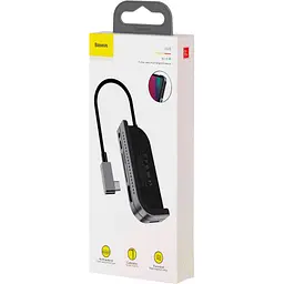 USB-хаб Baseus Bend Angle No.7 Multifunctional Type-C Hub Converter Dark Gray (CAHUB-WJ0G) [77940] - мініатюра 7